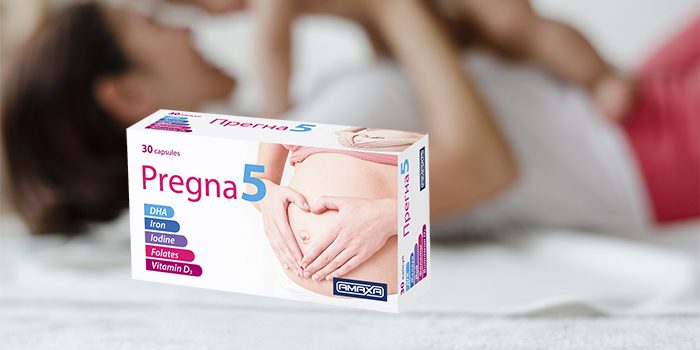 Baby formula with mom and baby in the background